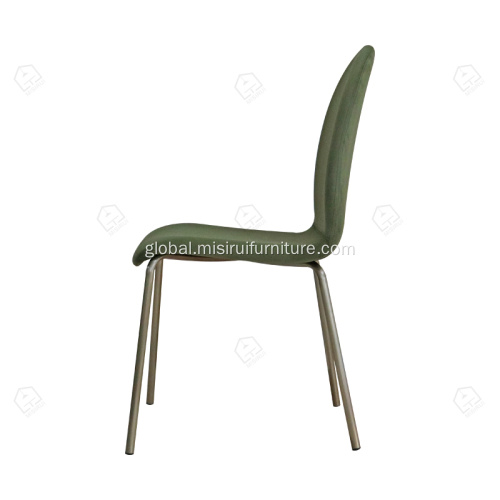 Upholstered Side Chair Armless grenn fabric t dining chair Supplier